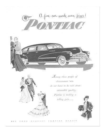 Vintage pontiac werbeplakat - pontiac,