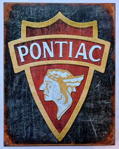Metall blech pontiac - metall, logo